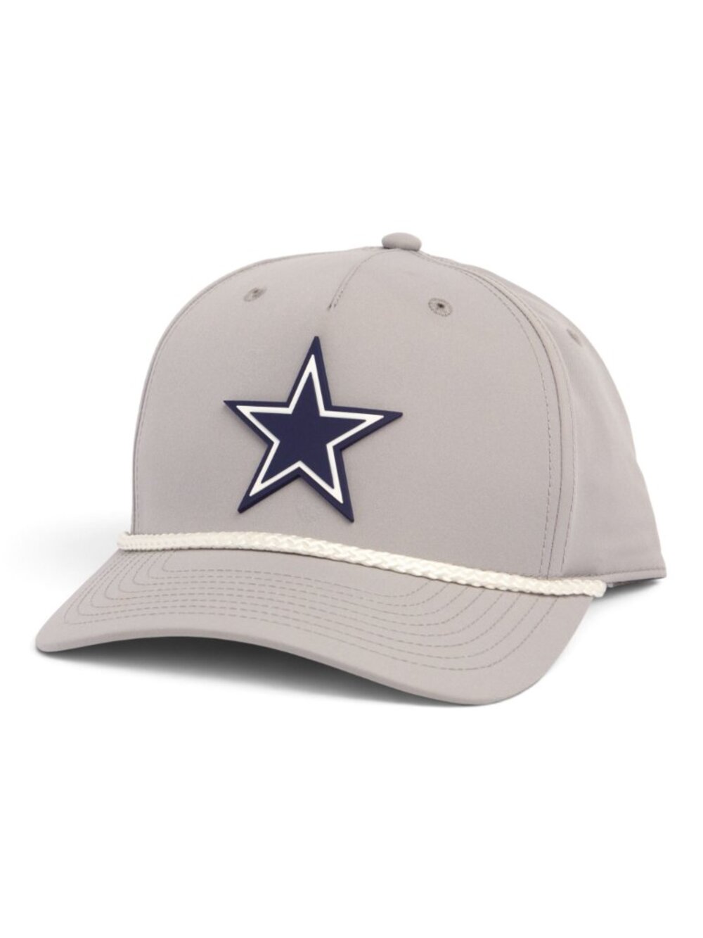 Dallas Cowboys 3D Five Panel Classic Rope Hat- Grey/ White